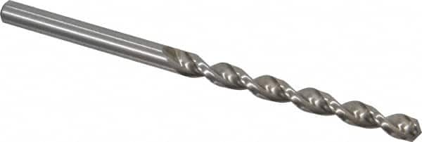 Accupro - 3/16" 130° Cobalt Jobber Drill - Bright Finish, Right Hand Cut, Parabolic Flute, Straight Shank, 3-3/8" OAL, Split Point - Exact Tooling