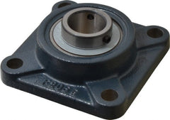 Value Collection - 1-1/8" ID, 4-1/4" OAW x 4-1/4" OAL x 4-1/4" OAH 4-Bolt High Temperature Flange Bearing - 2,500 Lb Static Cap, 4,300 Lb Dyn Cap, 3-1/4" Btw Mnt Hole Ctrs, 45/64" Base-to-Ctr Ht, Cast Iron - Exact Tooling