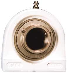 Value Collection - 1" ID, 34mm OAL x 2-3/4" OAH Pillow Block Tap Base - 1,764 Lb Static Cap, 3,147 Lb Dyn Cap, 2" Btw Mnt Hole Ctrs, Stainless Steel - Exact Tooling