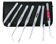 7 Piece Tweezer Set - Exact Tooling