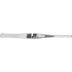 7″ Self Closing Weighted Solder w/Serrated Belt End Tweezers - Exact Tooling