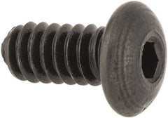 Value Collection - #4-40 UNC Hex Socket Drive, Button Screw - Alloy Steel, Black Oxide Finish, Fully Threaded, 1/4" Length Under Head - Exact Tooling