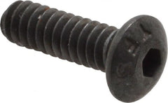 Value Collection - #4-40 UNC Hex Socket Drive, Button Screw - Alloy Steel, Black Oxide Finish, Fully Threaded, 3/8" Length Under Head - Exact Tooling