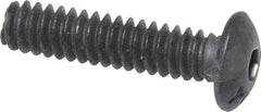 Value Collection - #4-40 UNC Hex Socket Drive, Button Screw - Alloy Steel, Black Oxide Finish, Fully Threaded, 1/2" Length Under Head - Exact Tooling