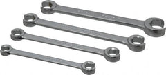Blackhawk by Proto - 4 Piece, 3/8" x 7/16" to 3/4" x 1", Flare Nut Wrench Set - Inch Measurement Standard, Full Polish Finish, Comes in Vinyl Roll - Exact Tooling