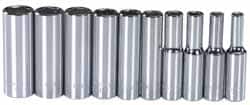 Blackhawk by Proto - 10 Piece 1/4" Drive Deep Well Socket Set - 6 Points, 4mm to 13mm Range, Metric Measurement Standard - Exact Tooling