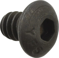 Value Collection - #10-24 UNC Hex Socket Drive, Button Screw - Alloy Steel, Black Oxide Finish, Fully Threaded, 1/4" Length Under Head - Exact Tooling