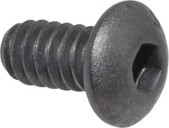 Value Collection - #10-24 UNC Hex Socket Drive, Button Screw - Alloy Steel, Black Oxide Finish, Fully Threaded, 3/8" Length Under Head - Exact Tooling