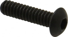 Value Collection - #10-24 UNC Hex Socket Drive, Button Screw - Alloy Steel, Black Oxide Finish, Fully Threaded, 3/4" Length Under Head - Exact Tooling