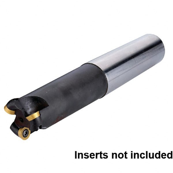 Kennametal - 1" Cutting Diam, 1" Diam Weldon Shank Indexable Copy End Mill - Exact Tooling