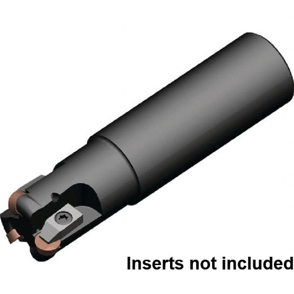 Kennametal - 1-1/4" Cut Diam, 1-1/4" Shank Diam, 5-1/2" OAL, Indexable Ball Nose End Mill - Exact Tooling