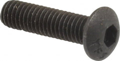 Value Collection - #10-32 UNF Hex Socket Drive, Button Screw - Alloy Steel, Black Oxide Finish, Fully Threaded, 3/4" Length Under Head - Exact Tooling