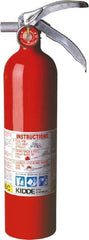 Kidde - 2.6 Lb, 1-A:10-B:C Rated, Dry Chemical Fire Extinguisher - 3" Diam x 15" High, 195 psi, 15' Discharge in 12 sec, Rechargeable, Steel Cylinder - Exact Tooling