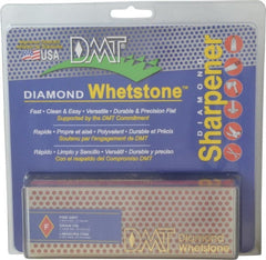 DMT - 6" Long x 2" Wide x 3/4" Thick, Diam ond Sharpening Stone - Rectangle, 600 Grit, Fine Grade - Exact Tooling