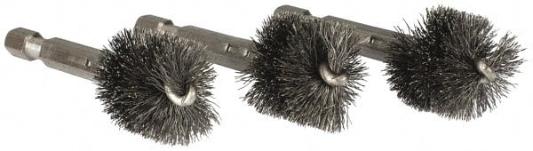 Ridgid - 3/4 Inch Inside Diameter, 13/16 Inch Actual Brush Diameter, Steel, Power Fitting and Cleaning Brush - Exact Tooling