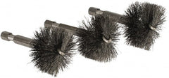 Ridgid - 1-1/4 Inch Inside Diameter, 1-7/16 Inch Actual Brush Diameter, Steel, Power Fitting and Cleaning Brush - Exact Tooling