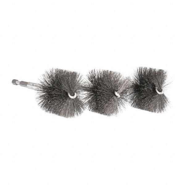 Ridgid - 2 Inch Inside Diameter, 2-1/4 Inch Actual Brush Diameter, Steel, Power Fitting and Cleaning Brush - Exact Tooling