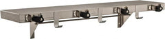 Bradley - Stainless Steel with Rubber Holders, Utility Shelf with Holders - 36" Long, 7 Holders - Exact Tooling