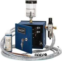 Accu-Lube - 2 Outlet, 10 Ounce Tank Capacity, Micro Lubricant System - 12' Coolant Line Length - Exact Tooling
