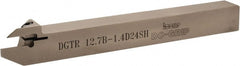 Iscar - 0.055" Min Groove Width, 4.7" OAL, Right Hand Indexable Grooving Cutoff Toolholder - 1/2" Shank Height x 1/2" Shank Width, DG. 14.. Insert Style, DGT Toolholder Style, Series Do Grip - Exact Tooling