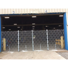 Illinois Engineered Products - 8' High Bi-Parting Folding Gates - Galvanized Steel, Silver - Exact Tooling