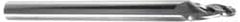 Onsrud - 1/8" Cutting Diam x 1" Length of Cut, 2 Flute, Upcut Spiral Router Bit - Uncoated, Right Hand Cut, Solid Carbide, 3" OAL x 1/4" Shank Diam, Ball End Taper - Exact Tooling