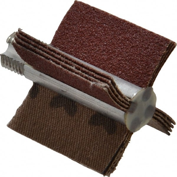 Superior Abrasives - 60 Grit, Coated, Aluminum Oxide Bore Polisher - 1/4" Shank Length, Medium Grade, 22,000 RPM, Polishes Bores with 1 to 1-1/2" Diam - Exact Tooling