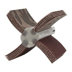 Superior Abrasives - 80 Grit, Coated, Aluminum Oxide Bore Polisher - 1/4" Shank Length, Medium Grade, 22,000 RPM, Polishes Bores with 1 to 1-1/2" Diam - Exact Tooling