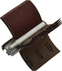 Superior Abrasives - 60 Grit, Coated, Aluminum Oxide Bore Polisher - 1/4" Shank Length, Medium Grade, 20,000 RPM, Polishes Bores with 1-1/2 to 2" Diam - Exact Tooling