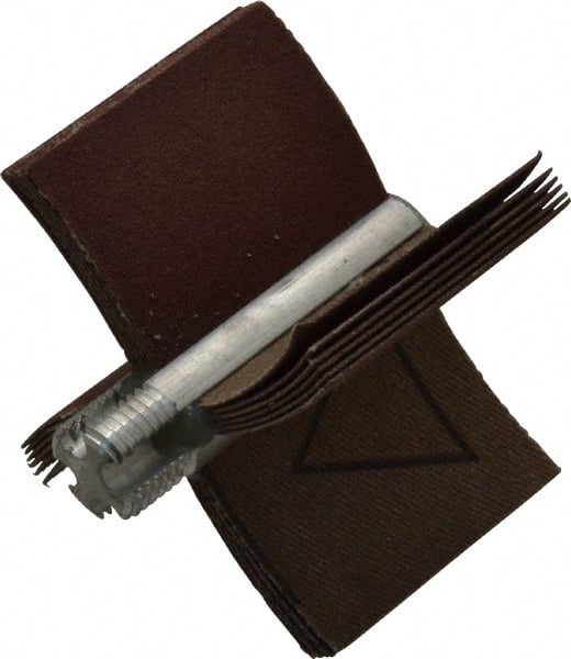 Superior Abrasives - 180 Grit, Coated, Aluminum Oxide Bore Polisher - 1/4" Shank Length, Very Fine Grade, 20,000 RPM, Polishes Bores with 1-1/2 to 2" Diam - Exact Tooling