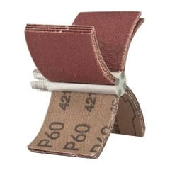 Superior Abrasives - 60 Grit, Coated, Aluminum Oxide Bore Polisher - 1/4" Shank Length, Medium Grade, 16,000 RPM, Polishes Bores with 2-1/8 to 2-1/2" Diam - Exact Tooling