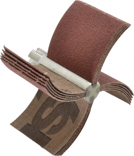 Superior Abrasives - 80 Grit, Coated, Aluminum Oxide Bore Polisher - 1/4" Shank Length, Medium Grade, 16,000 RPM, Polishes Bores with 2-1/8 to 2-1/2" Diam - Exact Tooling