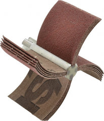 Superior Abrasives - 80 Grit, Coated, Aluminum Oxide Bore Polisher - 1/4" Shank Length, Medium Grade, 16,000 RPM, Polishes Bores with 2-1/8 to 2-1/2" Diam - Exact Tooling