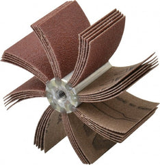 Superior Abrasives - 80 Grit, Coated, Aluminum Oxide Bore Polisher - 1/4" Shank Length, Medium Grade, 16,000 RPM, Polishes Bores with 2 to 2-1/2" Diam - Exact Tooling