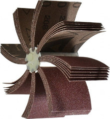 Superior Abrasives - 120 Grit, Coated, Aluminum Oxide Bore Polisher - 1/4" Shank Length, Fine Grade, 15,000 RPM, Polishes Bores with 2-5/8 to 3" Diam - Exact Tooling