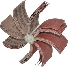 Superior Abrasives - 80 Grit, Coated, Aluminum Oxide Bore Polisher - 1/4" Shank Length, Medium Grade, 10,000 RPM, Polishes Bores with 3-1/8 to 4" Diam - Exact Tooling