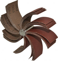 Superior Abrasives - 80 Grit, Coated, Aluminum Oxide Bore Polisher - 1/4" Shank Length, Medium Grade, 8,000 RPM, Polishes Bores with 5-1/4 to 5-7/8" Diam - Exact Tooling