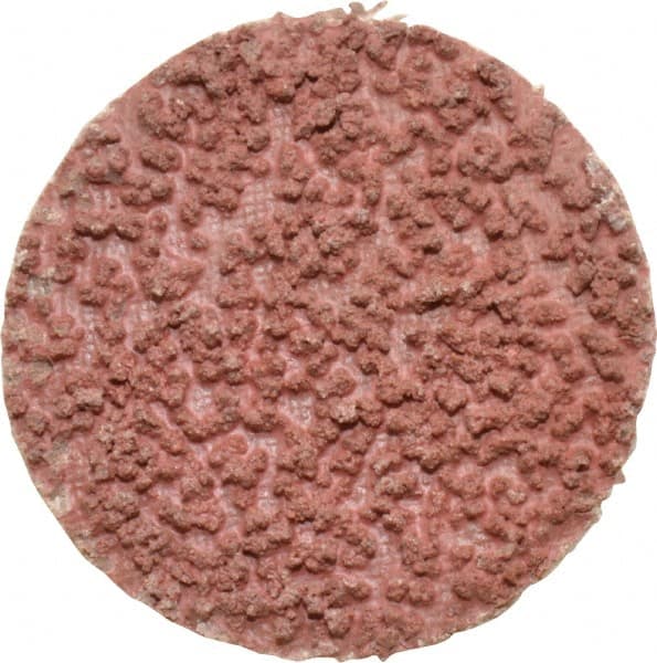 Made in USA - 1-1/2" Disc Diam, 80 Grit, Aluminum Oxide Quick Change Disc - Type S Attaching System, Coated, Brown, Medium Grade - Exact Tooling