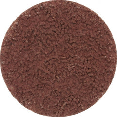 Made in USA - 1-1/2" Disc Diam, 240 Grit, Aluminum Oxide Quick Change Disc - Type S Attaching System, Coated, Brown, Very Fine Grade - Exact Tooling