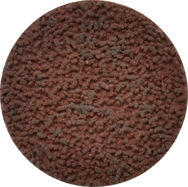 Made in USA - 1-1/2" Disc Diam, 320 Grit, Aluminum Oxide Quick Change Disc - Type S Attaching System, Coated, Brown, Extra Fine Grade - Exact Tooling