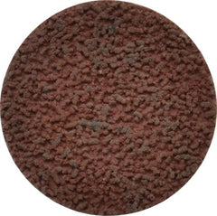 Made in USA - 1-1/2" Disc Diam, 320 Grit, Aluminum Oxide Quick Change Disc - Type S Attaching System, Coated, Brown, Extra Fine Grade - Exact Tooling