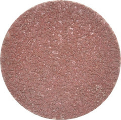 Made in USA - 2" Disc Diam, 120 Grit, Aluminum Oxide Quick Change Disc - Type S Attaching System, Coated, Brown, Fine Grade - Exact Tooling