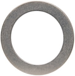 Made in USA - 0.048" Thick, 1-1/4" Inside x 1-3/4" OD, Round Shim - Uncoated 302/304 Stainless Steel - Exact Tooling