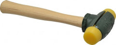 Garland - 1-1/2 Lb Head 1-1/4" Face Plastic Split Head Hammer - 11" OAL, Wood Handle - Exact Tooling