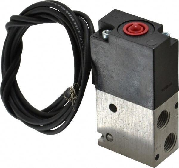 ARO/Ingersoll-Rand - 1/8", 3-Way Body Ported Stacking Solenoid Valve - 120 VAC, 0.2 CV Rate, 2.4" High - Exact Tooling