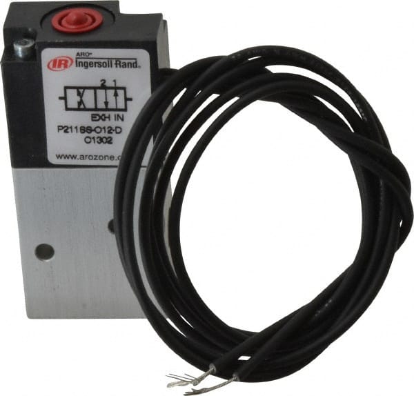 ARO/Ingersoll-Rand - 1/8", 4-Way Body Ported Stacking Solenoid Valve - 12 VDC, 0.2 CV Rate, 2.8" High - Exact Tooling