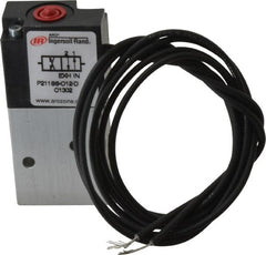 ARO/Ingersoll-Rand - 1/8", 4-Way Body Ported Stacking Solenoid Valve - 12 VDC, 0.2 CV Rate, 2.8" High - Exact Tooling