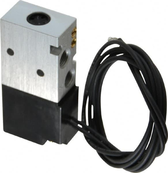 ARO/Ingersoll-Rand - 1/8", 4-Way Body Ported Stacking Solenoid Valve with Speed Control - 12 VDC, 0.2 CV Rate, 2.8" High - Exact Tooling