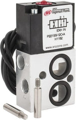 ARO/Ingersoll-Rand - 1/8", 4-Way Body Ported Stacking Solenoid Valve without Speed Control - 120 VAC, 0.2 CV Rate, 2.4" High - Exact Tooling