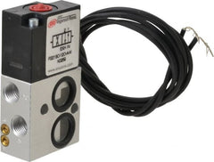 ARO/Ingersoll-Rand - 1/8", 4-Way Stacking Solenoid Valve with Speed Control - 120 VAC, 0.2 CV Rate, 2.4" High - Exact Tooling